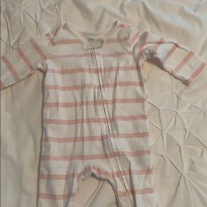 Aden and Anais pink and white stripe